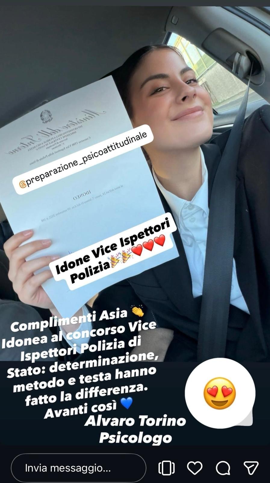 Recensione di un candidato dichiarato idoneo agli accertamenti attitudinali