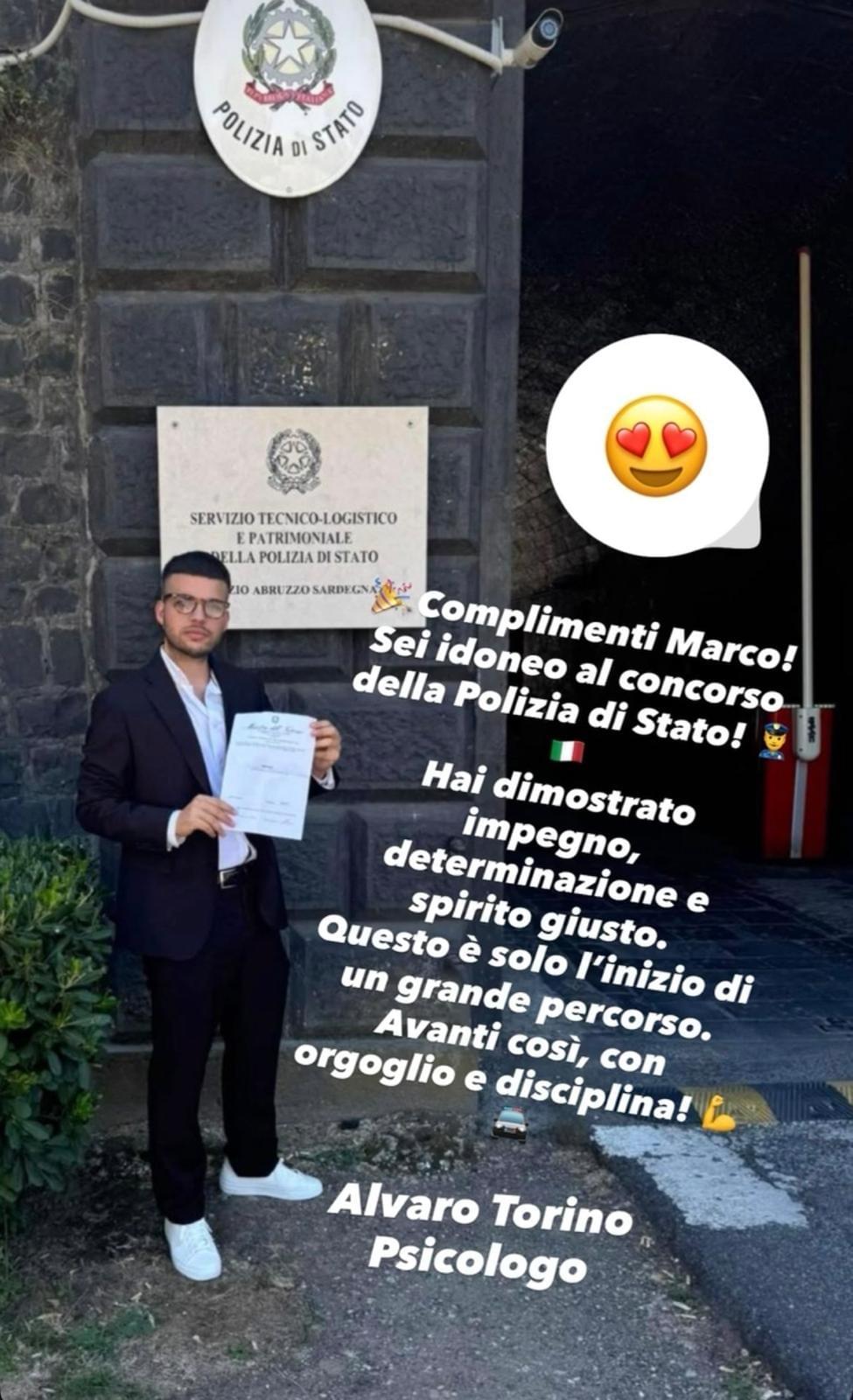 Recensione di un candidato dichiarato idoneo agli accertamenti attitudinali