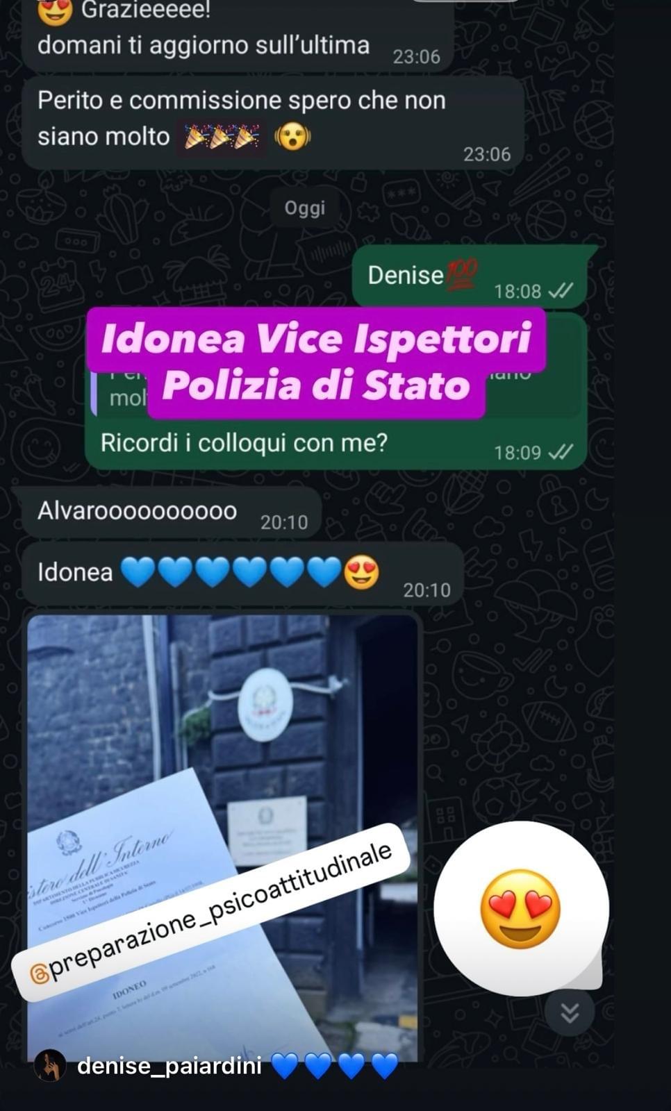 Recensione di un candidato dichiarato idoneo agli accertamenti attitudinali
